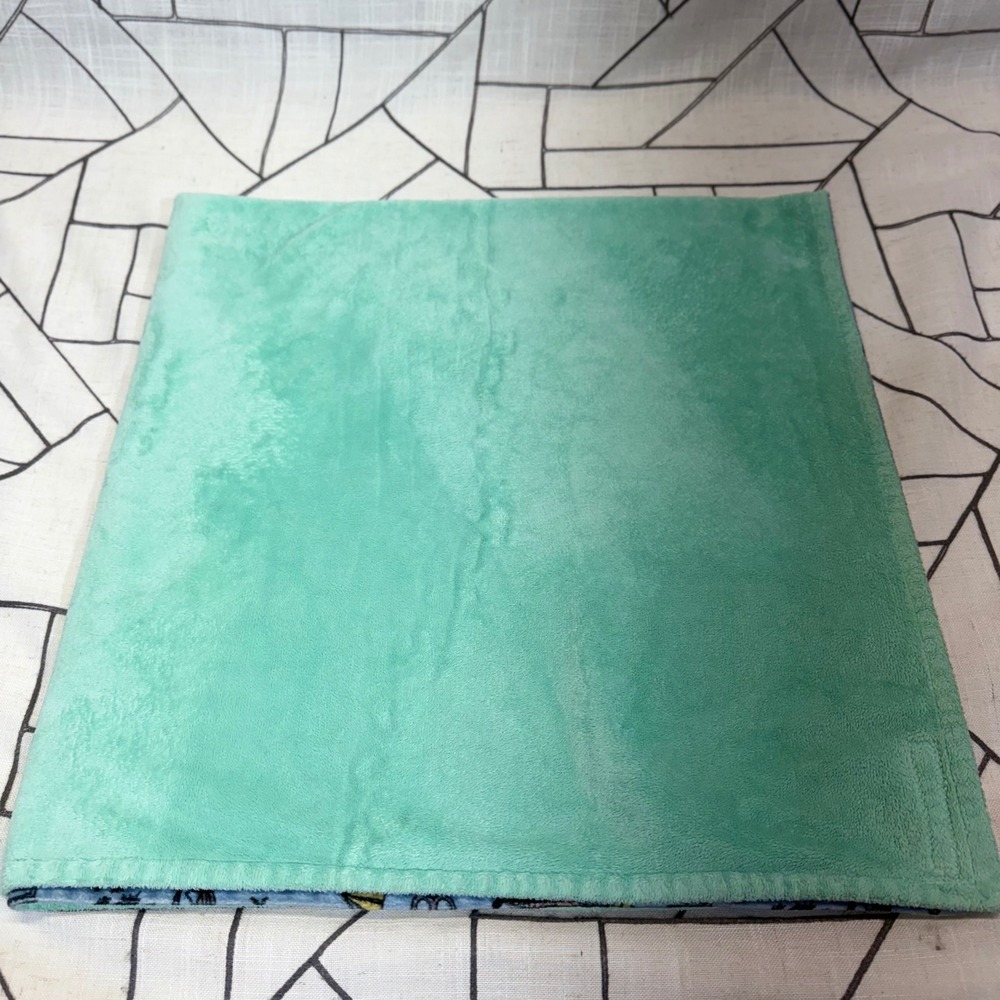 Heritage Homegoods Co Baby Blanket 17x16.5 Blue Green Alaska Wilderness Minky - Picture 8 of 12